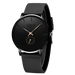 Minimalist Dial Men's Watch with Subdial Ultra Thin - Black Rose