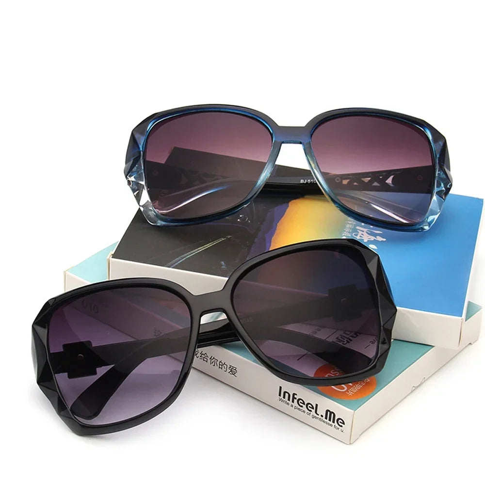 Square Sunglasses Crystal Embellished Temple Frame