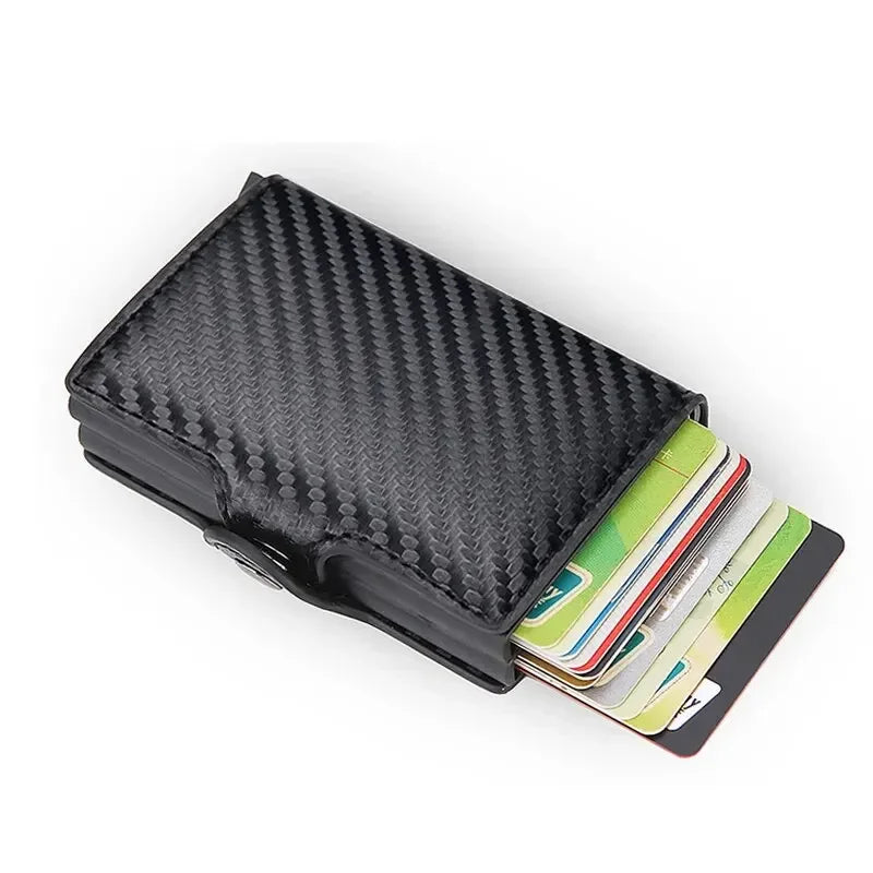 RFID Wallet Card Holder Slim Multi Card for Daily Use - Carbon Black
