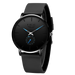 Minimalist Dial Men's Watch with Subdial Ultra Thin - Black Blue