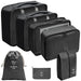 Premium Travel Organizer Cube Set for Seamless Packing - Black
