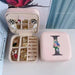 Jewellery Box with Travel Case and Alphabet Print - I
