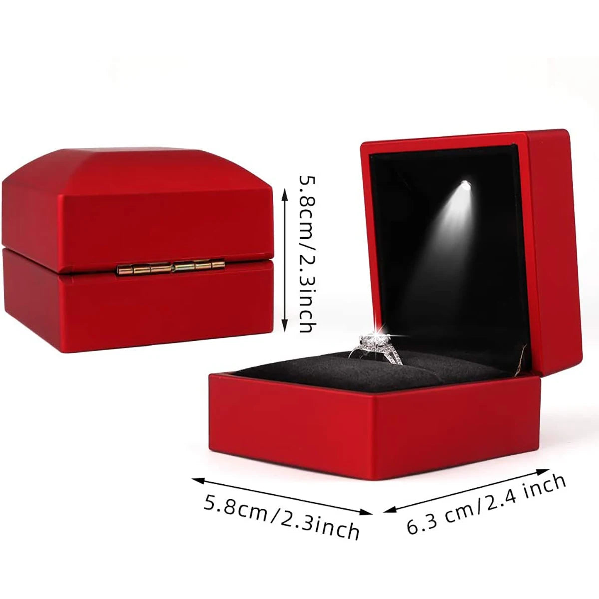LED Light Ring Box for Proposal and Gift Presentation
