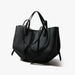 Bucket Bag with Top Handles and Spacious Interior - Black