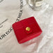Portable Jewelry Box Organizer for Rings and Earrings - Red