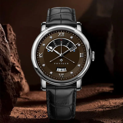 Mechanical Tourbillon Wristwatch with Date Window