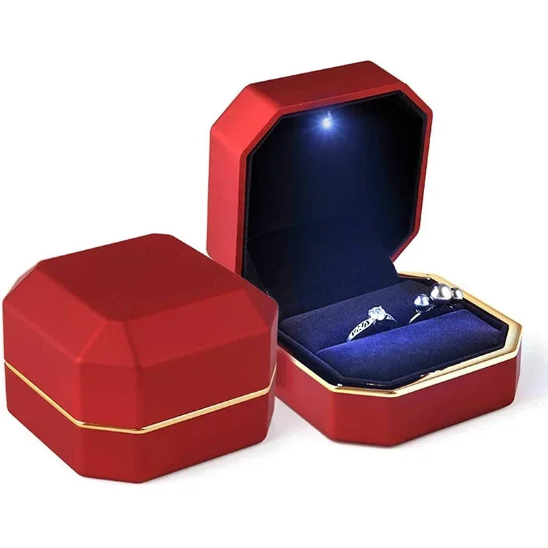 Luxury Ring Box with LED Light for Engagement