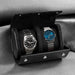 Watch Roll Leather with Removable Pillows - Black 2 Slot