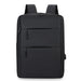 Multi Layer Zip Laptop Backpack for Travel and Work - Black