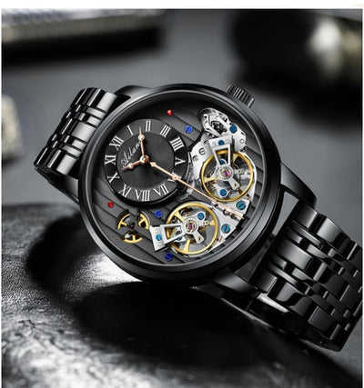 Luxury Skeleton Tourbillon Automatic Wristwatch for Men