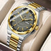Sport Original Watch Luminous Dial Timepiece Everyday - Gold Grey