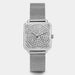 Watch Diamond Dial Mesh Bracelet - Silver
