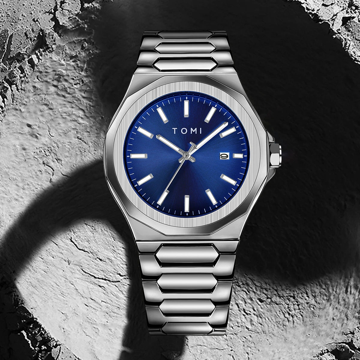Wristwatch Numberless Display Complete Calendar