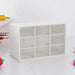 Nine Grid Drawer Organizer For Desk And Wall Mounting - White