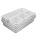 Multi Compartment Drawer Storage Organizer Box - White