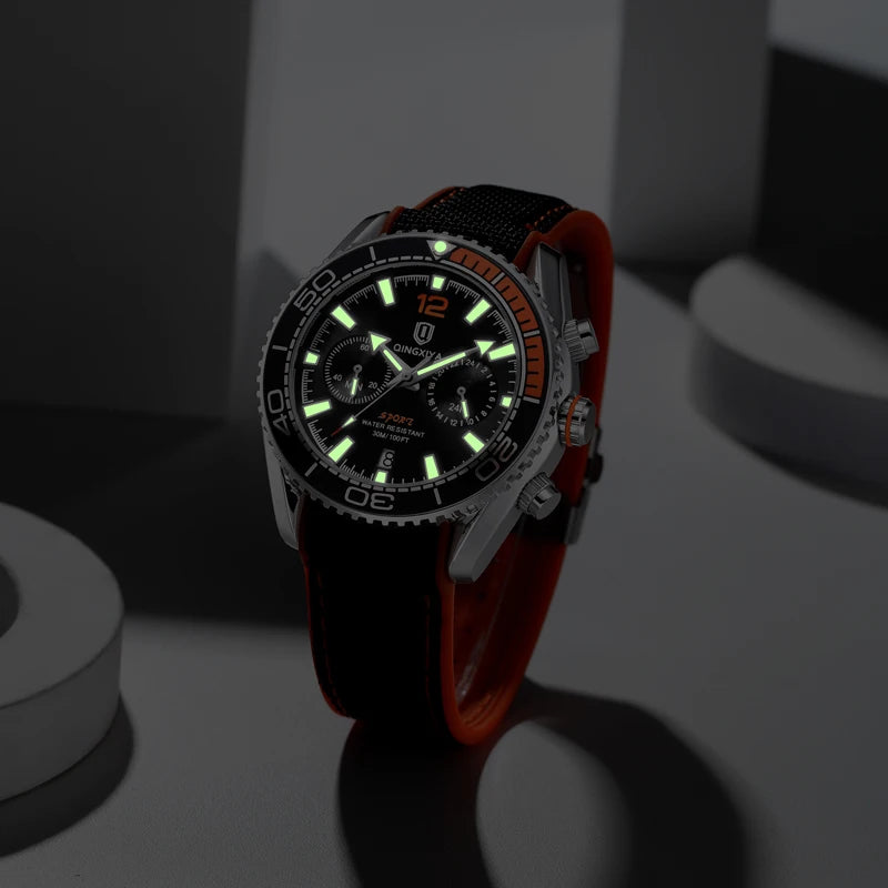 Wristwatch Chronograph Water Resistant Luminous
