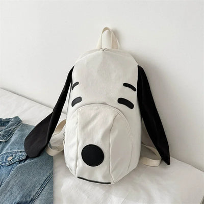 Backpack with Cartoon Face Design Large Capacity