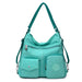 Handbag with Multiple Pockets Large Capacity Everyday - Emerald Green