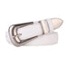 Belt with Classic Buckle for Everyday Wear And Dress - White V2