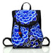 Floral Embroidery Backpack with Hasp Closure Front - C