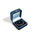 Rounded Edge Velvet Jewelry Box with Multi Compartments - Navy Blue V5