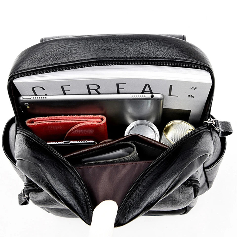 Backpack with Front Flap Pocket And Side Pockets