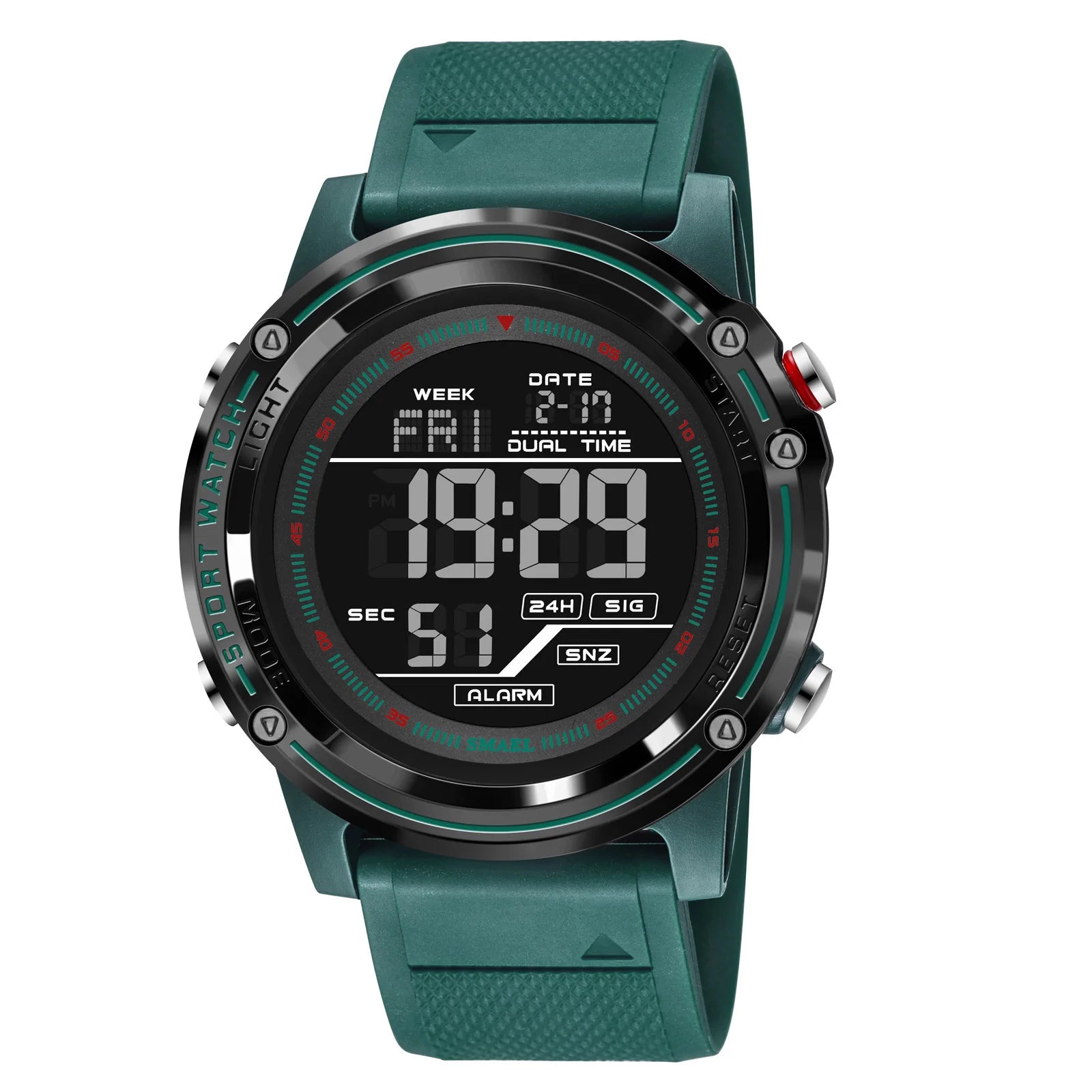 Digital Sports Watch LED Display Waterproof 50M