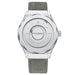 Quartz Wristwatch with Silicone Strap Water Resistant - Silver Leather