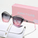 Cat Eye Gradient Sunglasses with Sculpted Frame Artisan - Pink