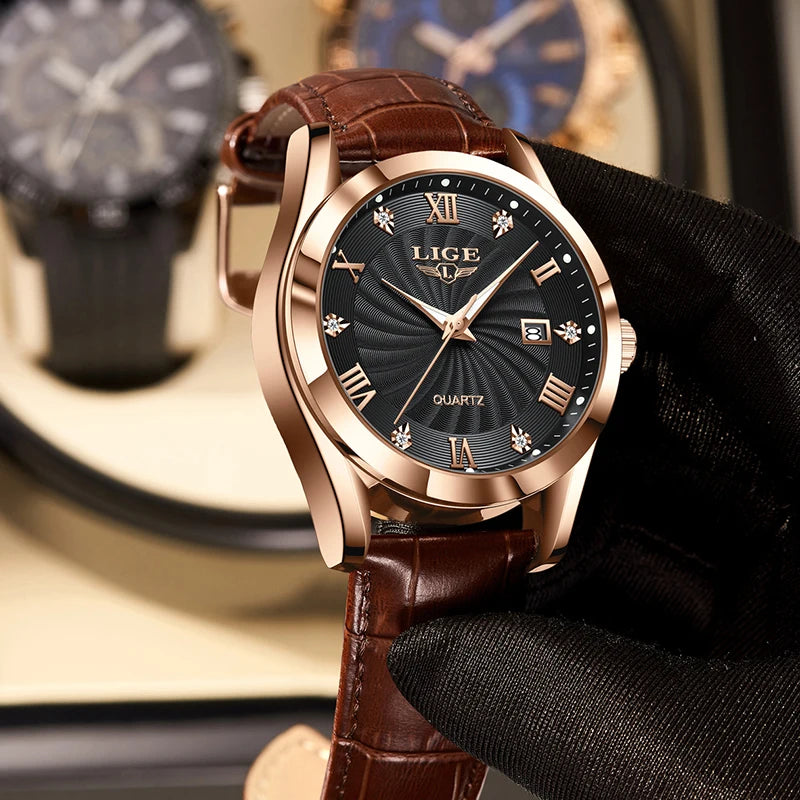 Quartz Movement Watch with Date Function Elegant Dial