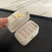 Portable Jewelry Box Organizer for Rings and Earrings - White