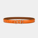 Belt With Horsebit Buckle In Classic Silhouette - Orange
