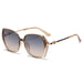 Fashion Square Sunglasses Gradient UV400 Rectangle - Brown