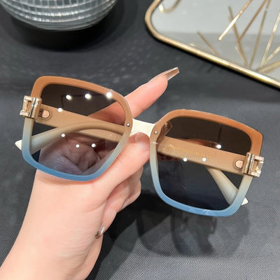 Sunglasses Structured Square Frame with Polarized UV400 - WO2MEN