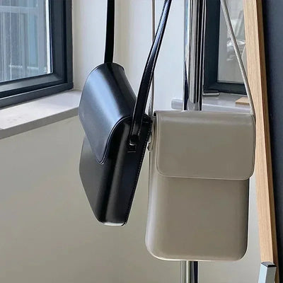 Compact PU Leather Flap Crossbody Bag Everyday Use