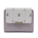 Floral Leaf Wallet with Card Holder Clasp Everyday - Grey