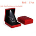 Elegant LED Velvet Jewelry Box for Proposals and Gifts - Red
