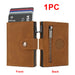 RFID Wallet With Airtag Pocket And Slim Card Holder - Brown