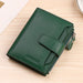 Wallet With Zippered Compartment And Card Slots Compact - Green