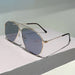 Aviator Sunglasses with Double Bridge Design - Black