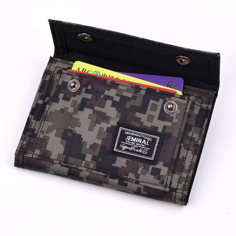 Tactical Camouflage Wallet with Card Slots Closure