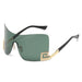 Arc Shield Rimless Sunglasses UV400 Protection - C V6