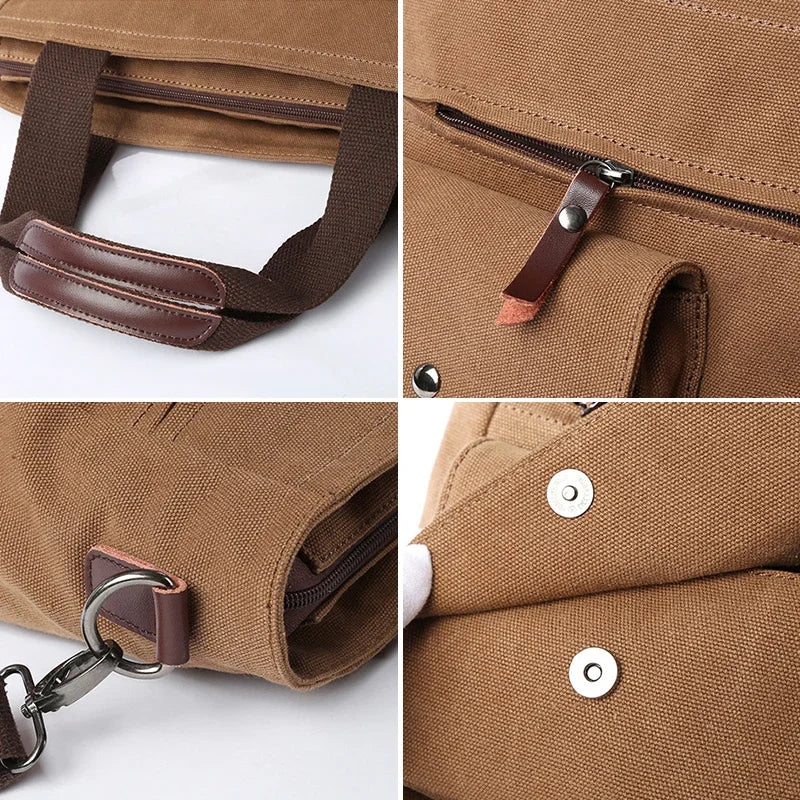 Shoulder Bag with Multiple Pockets for Documents