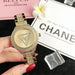 Halo Triangle Dial Watch With Sparkling Bezel Couture - Gold