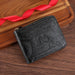 Wallet with Dollar Pattern Zipper Pocket for Daily Use - Black