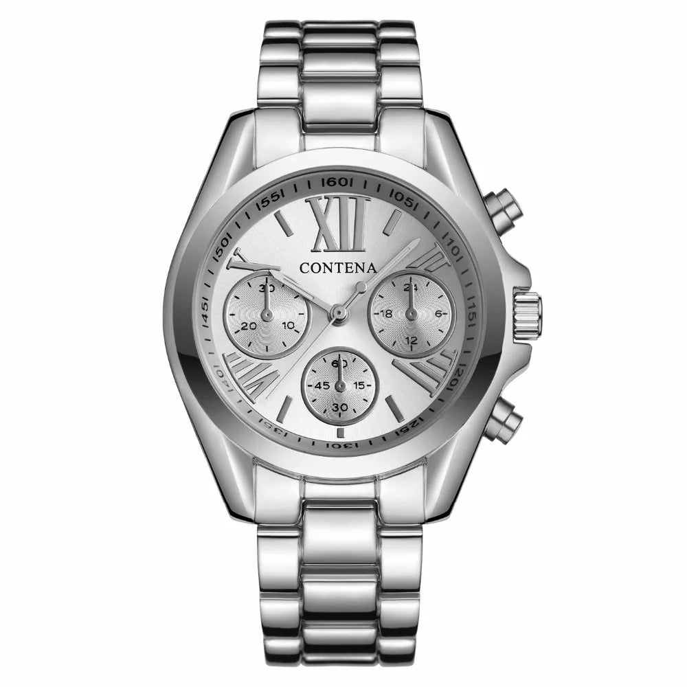 Women’s Luxury Quartz Watch – Silver White