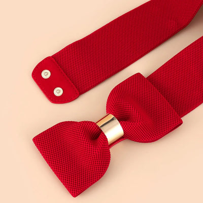 Butterfly Bow Buckle Dress Belt with Stretch Fit