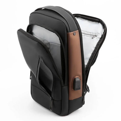 Mens Crossbody Bag with USB Charging Port Anti Theft