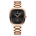 Watch Square Dial with Subdial for Everyday Elegance - Rose Gold Black