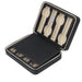Watch Storage Box Leatherette with Zipper - Black 8 Grids